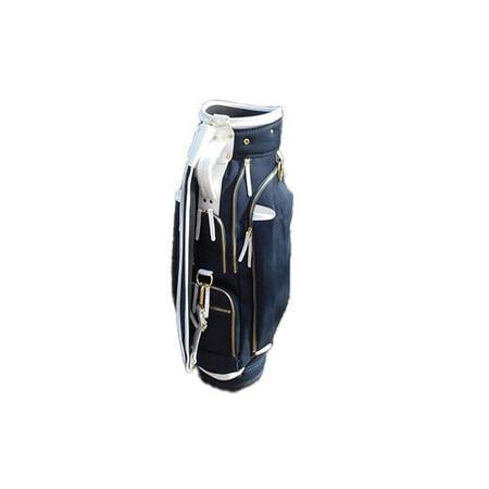 ふるさと納税 ハンドメイド高密度ツイルナイロンキャディバッグ≪ネイビー × ホワイト≫ [11100-0804] 埼玉県さいたま市