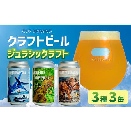 クラフトビール5本セット　専用商品 ふるさと納税 OUR BREWING クラフトビール 【ジュラシックラフト】3種3