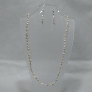 ふるさと納税 1621 淡水本真珠ネックレス・ピアス（ベビーパール