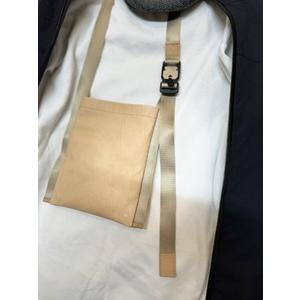 ふるさと納税 Leather Sacoche / 105　エゾ鹿革 バッグ 希少 カバン サコッシュ 天然 北海道池田町の画像