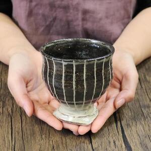 ふるさと納税 信楽焼 山逢いシリーズ ゴブレット（黒一珍） 滋賀県_3