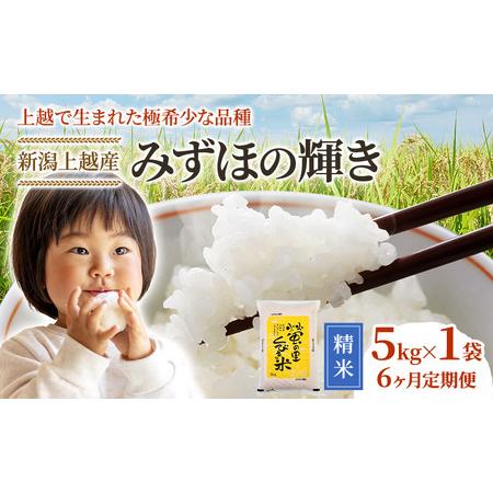 ふるさと納税 令和8年産 先行予約 新潟 米 定期便 みずほの輝き 新米 [6ヶ月連続お届け]5kg×6回 30kg 30キロ 6か月 上越市 新潟県 おすす.. 新潟県上越市