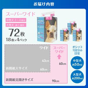 ふるさと納税 ネオシーツGX＋ずれ防止テープ付き スーパーワイド(計72枚) ペットシーツ 中厚型 すばやく吸収 オシッコ 壁 床 貼り付け可能 汚れ .. 静岡県富士市_2