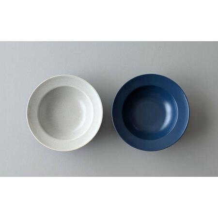 ふるさと納税 【波佐見焼】ギフトセット 18cm リムボウル ネイビー 