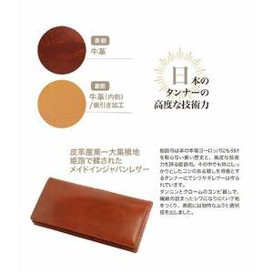 ふるさと納税 キプリス本革製シラサギレザーファスナー付通しマチ長財布　カラー：ネイビー　 東京都江東区の画像