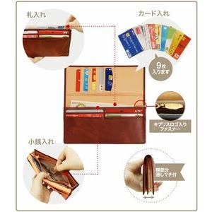 ふるさと納税 キプリス本革製シラサギレザーファスナー付通しマチ長財布　カラー：ネイビー　 東京都江東区の画像