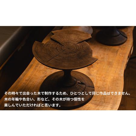 ふるさと納税 木工品 木製 ケーキスタンド(ツートーン) naruki takahashi - 木 ウッド インテリア ケーキ皿 トレイ トレー ディスプレイ 装飾 上.. 高知県香南市_2