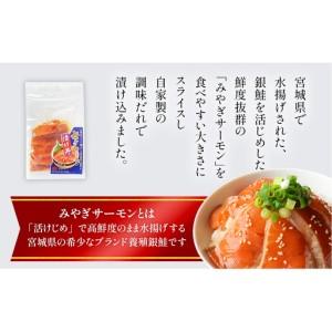 ふるさと納税 みやぎサーモン漬け丼の具セット 鮭 銀鮭 サケ 魚 お魚 海鮮 刺身 海鮮丼 海鮮 刺身 小分け 美味しい ご飯のお供 宮城県石巻市_1