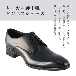 ふるさと納税 REGAL 紳士ビジネスシューズ ブラック24EL BDS 25.5cm プレートゥ 革靴 数量限定 ファッション フォーマル スーツ 牛革 メンズ 靴 .. 岩手県奥州市の画像