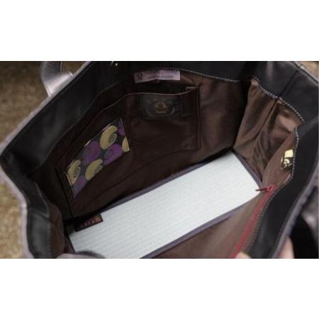 ふるさと納税 【岩則京遊(株)】畳縁バッグ BOXバッグ《チャコールグレー》 京都府京都市の画像