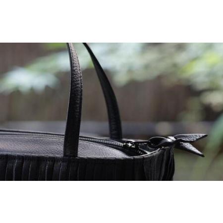 ふるさと納税 【岩則京遊(株)】畳縁バッグ 和バッグMini《黒》 京都府京都市の画像