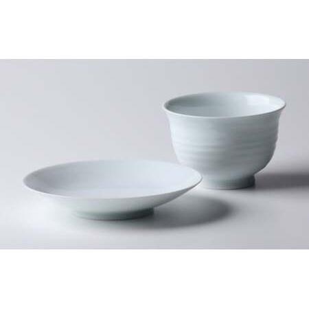 ふるさと納税 有田焼 白磁コーヒー碗【佳秀窯 西山正作 】器 うつわ 優勝杯＆平円盤 珈琲碗 言い慣わし作物 陶物作り絵描き ろくろ A70-159 佐賀県有田町