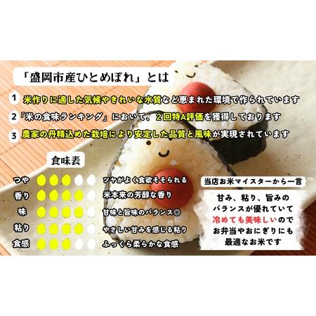 ふるさと納税 ひとめぼれ 無洗米 令和7年産 盛岡市産 5kg×2 定期便 2ヵ月 新鮮 発送日精米 1等米のみを使用したお米マイスター監修の米 お.. 岩手県盛岡市の画像