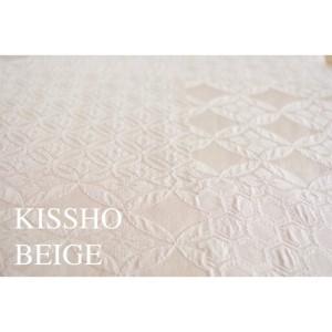 ふるさと納税 【着回しできるシルクストール】フィルタンゴ ストール　吉祥柄ボタン付き　ベージュ　洗えるシルク、お祝いギフトにも。 京都府京丹後市の画像