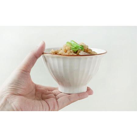 ふるさと納税 【陶器市特集】【波佐見焼】SHINOGI 茶碗 小 2点セット 生成【studio wani】[MB65] 長崎県波佐見町_4