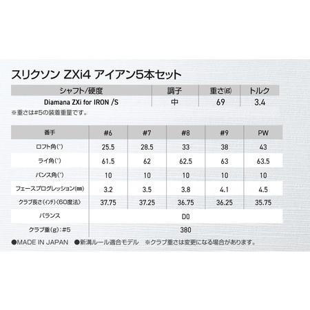 ふるさと納税 スリクソン ZXi4 アイアン5本セット カーボンシャフト