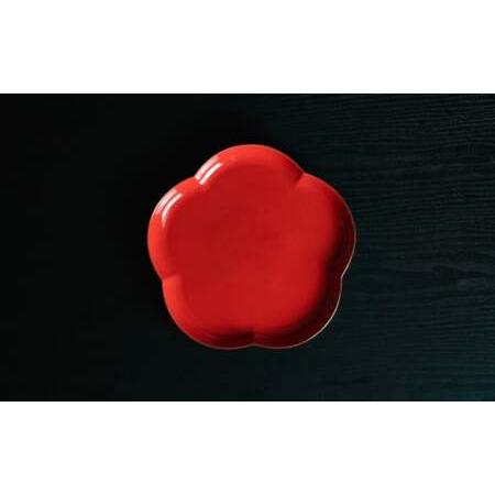 ふるさと納税 【紅白梅で彩る祝いの席】22cm 香梅プレート L 紅白 2枚セット【金照堂】有田焼 祝いの席 ハレの日 正月 大皿 プレート 食器セット.. 佐賀県有田町の画像