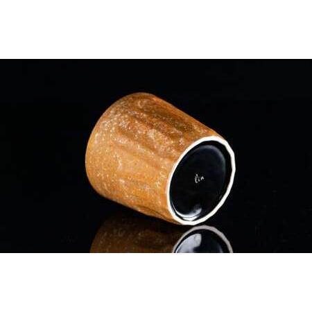 ふるさと納税 【世界でグランプリ受賞】有田焼 大理石のような質感 ロックカップ 麟 Lin Marble Old Amber 1個【金照堂】ロックグラス ウイスキ.. 佐賀県有田町の画像