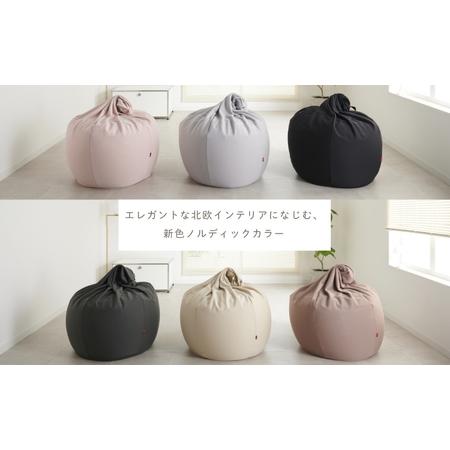 ふるさと納税 【ブラック】ハナロロ ビーズクッション エッグ 240リットル ニットカバーセット 愛知県田原市_1