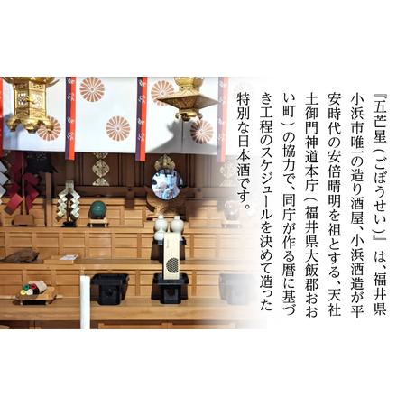ふるさと納税 ミラノ酒立ちはだかる2023 目ざましい位賞勝ち得る 人並み外れた純米大吟醸『五芒星(ごぼうせい)』 [BFBA003] 福井県小浜市