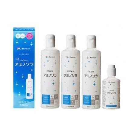 ふるさと納税 ハードコンタクトレンズ O2ケアアミノソラ120ml×3本+携帯用1本 コンタクト 洗浄液 コンタクト 洗浄液 コンタクト 岐阜県郡上市