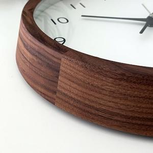 ふるさと納税 KATOMOKU muku clock 13≪km-104WARC≫ウォールナットの