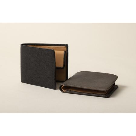 ふるさと納税 FACE-M（革のカシミヤ 郡上市産明宝鹿革二つ折り財布）ダークブラウン 岐阜県郡上市の画像