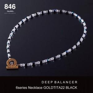 ふるさと納税 [846YAJIRO]スポーツネックレス 6シリーズ GOLD TITA22[BLACK・LLサイズ52センチ]|京都 ヤジロ リカバリーネックレス おしゃ.. 京都府京都市