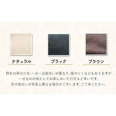 ふるさと納税 ZICA（じか） 猪の革を使ったトートバック「土」（小）ブラック F4D-1064 福島県西会津町の画像