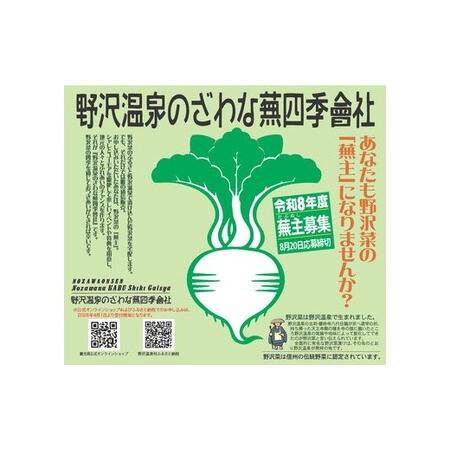 ふるさと納税 野沢温泉のざわな蕪四季會社 蕪主出資2口 | P-2 長野県野沢温泉村_1