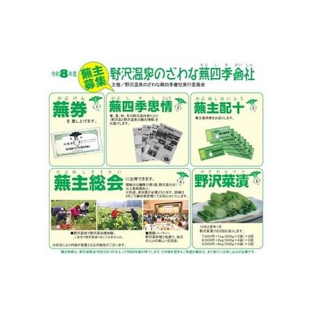 ふるさと納税 野沢温泉のざわな蕪四季會社 蕪主出資2口 | P-2 長野県野沢温泉村_2
