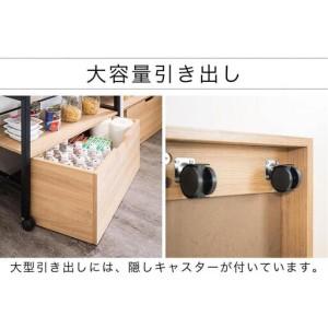 ふるさと納税 【ブラック】スチールラック 約幅70×奥行35×高さ88cm キッチンワゴン キッチンラック レンジ台 キッチンカウンター レ.. 和歌山県海南市_4