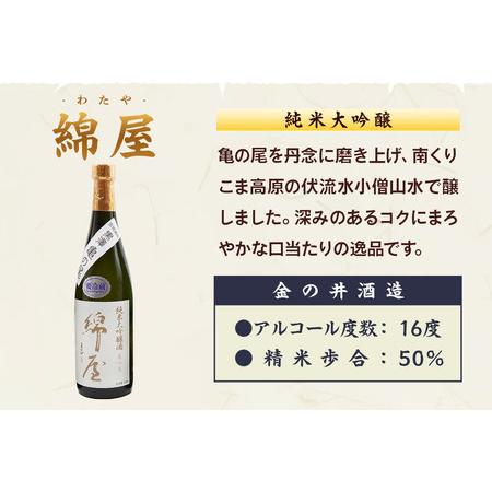 ふるさと納税 【日本酒・飲み比べセット】宮城・栗原3酒蔵の「綿屋・栗駒山・萩の鶴・日輪田」720ml×5本 純米大吟醸 宮城県栗原市_3