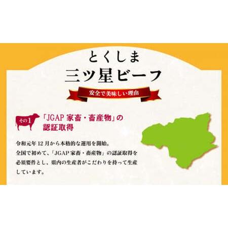 ふるさと納税 赤身 焼肉用 1.5kg (750g×2パック) 国産 黒毛和牛 とくしま三ツ星ビーフ 徳島県産 ブ 徳島県小松島市