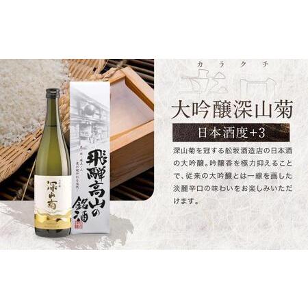 ふるさと納税 ほんのりドライスッキリ清々しい 飛騨のドライ地酒仕かける | 大吟醸 深山菊 九鼎大呂 人並み外れた純米 爽酒 甚五郎 日本酒 お酒 酒 利き酒 飲み比べ セ.. 岐阜県高山市