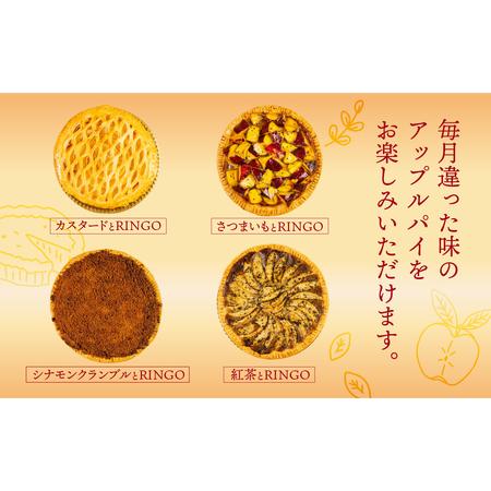 ふるさと納税 アップルパイ定期便 4回（ホール 1枚）冷凍 りんご アップルパイ スイーツ デザート 甘い 人気 豊橋市 果物  愛知県豊橋市_1