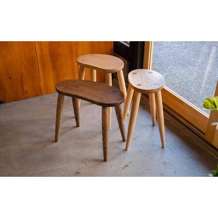ふるさと納税 じゃがいもスツール C 【色・高さ 選べる】 飛騨市 組木加工 スツール 岐阜県飛騨市の画像