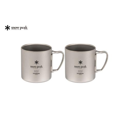 ふるさと納税 スノーピーク チタンダブルマグ 450 2個セット MG-153