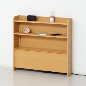ふるさと納税 後付けヘッドボード ベット用宮棚 約幅93.5×奥行20×高さ90cm ナチュラル シングルベット 棚 AKU104405401 和歌山県海南市_1
