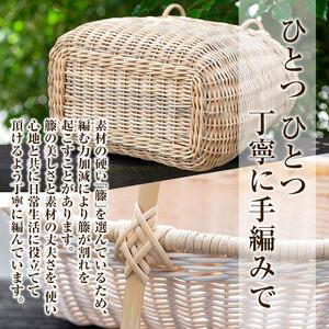 ふるさと納税 K-394 ワンハンドルかご(1個)【籠屋さん】霧島市 籠 かご カゴ バッグ バスケット 手提げ 藤 竹 小物入れ ハンドメイド 手作り .. 鹿児島県霧島市の画像