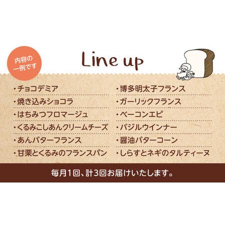 ふるさと納税 【3回定期便】 ハード系パン お楽しみバラエティーセット 10?13点 【パンの店 カッタン】 パン 食パン 大人気[MEJ014] 岐阜県土岐市_1