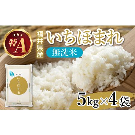 ふるさと納税 無洗米 令和7年産 福井が生んだブランド米 福井県産いちほまれ 5kg 4袋 [F-014011] 無洗米 福井県福井市