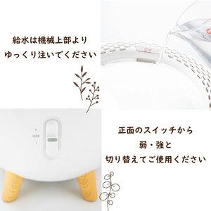 ふるさと納税 加湿器 気化式 エルーモポット＆ 空気 浄化液 1L【ミント】加湿器 静岡県沼津市の画像