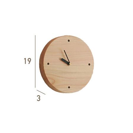 ふるさと納税 対馬ヒノキの丸時計≪対馬市≫【家具製作所kiiro】掛け時計 工芸 家具 インテリア 北欧 [WAL010] 長崎県対馬市の画像