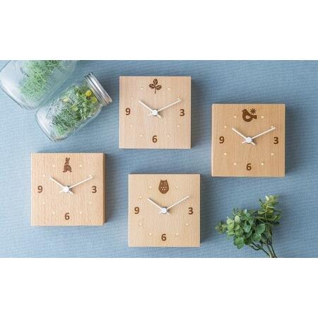 ふるさと納税 木象嵌 置時計 Forest 岩手県 北上市 夢工房 E0308 ナチュラル 北欧風 木製 木工品 うさぎ ことり ふくろう 木の葉 インテリア 贈.. 岩手県北上市