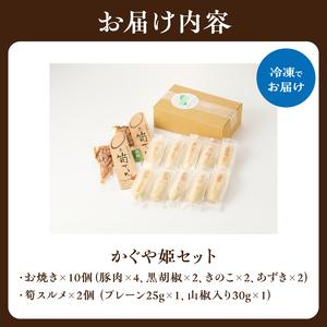 ふるさと納税 かぐや姫セット （お焼き×10 筍スルメ×2） たけのこ タケノコ 筍 おやき お焼き するめ スルメ 山椒 豚 ぶた 胡椒 こ.. 京都府木津川市