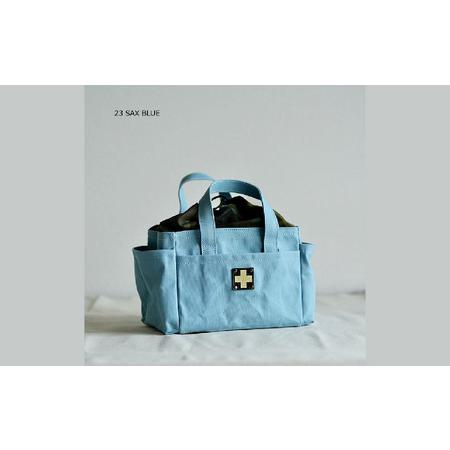 ふるさと納税 木の庄帆布 ミルクトートラウンドバッグ#23 SAX BLUE