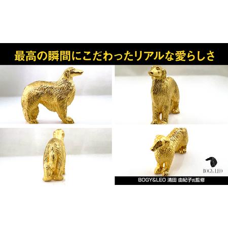 ふるさと納税 【置物】純金(Ｋ２４)製 『ボルゾイ』ミニチュアオブジェ ALPBK120 山梨県南アルプス市の画像
