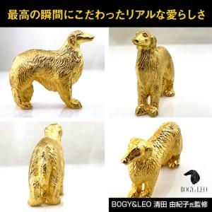 ふるさと納税 【置物】純金(Ｋ２４)製 『ボルゾイ』ミニチュアオブジェ ALPBK120 山梨県南アルプス市_2
