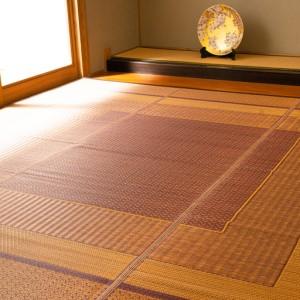 ふるさと納税 熊本県八代市産のい草を使って織り上げたラグ『DXランクス』(サイズ：140cm×200cm)(カラー：ワイン) 国産 イグサ 茣蓙 ござ .. 熊本県八代市_4